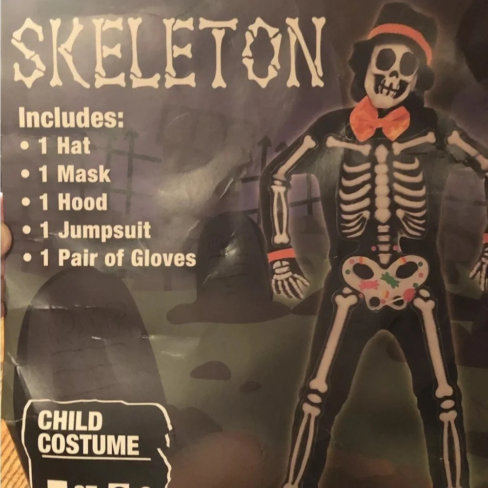 NEW - SKELETON Costume - Kids Size Small - Spooktacular Creations - Halloween